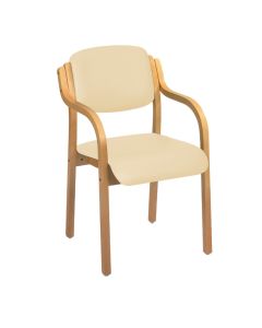 ﻿﻿﻿Aurora Visitor Chair with Arms - (Anti-bacterial Vinyl)