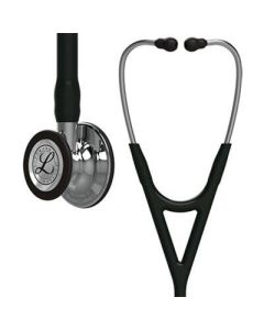 3M Littmann Cardiology IV Diagnostic Stethoscope, Black Tubing, Mirror Chestpiece, Mirror Stem [Pack of 1]