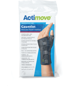 Actimove Gauntlet Thumb and Wrist Brace Medium 15-17.5cm RI/LE [Pack of 1]