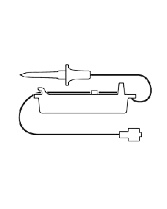 Administration Set for CADD-1 CADD-PCA and CADD-PLUS Pumps – Blue-Striped Tubing with Bag Spike, Flow Stop Clamp, and One-Way Check Valve, Male Luer Non-DEHP Plasticised (TOTM), 198 cm (78 in), Priming Volume 2.3 ml
