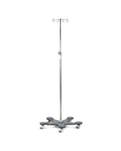 Bristol Maid Mobile Infusion Stand - Heavy Duty - Easy Clean - Polyurethane -  4 Hook - Blue