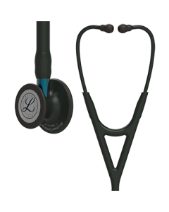 3M Littmann Cardiology IV Diagnostic Stethoscope, Black Tubing, Black Chestpiece, Blue Stem [Pack of 1]