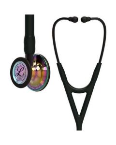 3M Littmann Cardiology IV Diagnostic Stethoscope, Black Tubing, Rainbow Chestpiece, Smoke Stem [Pack of 1]