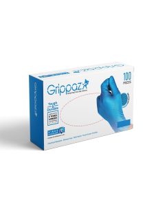 Grippaz Heavy Duty Nitrile Disposable Glove Blue Extra Large [Pack of 100]